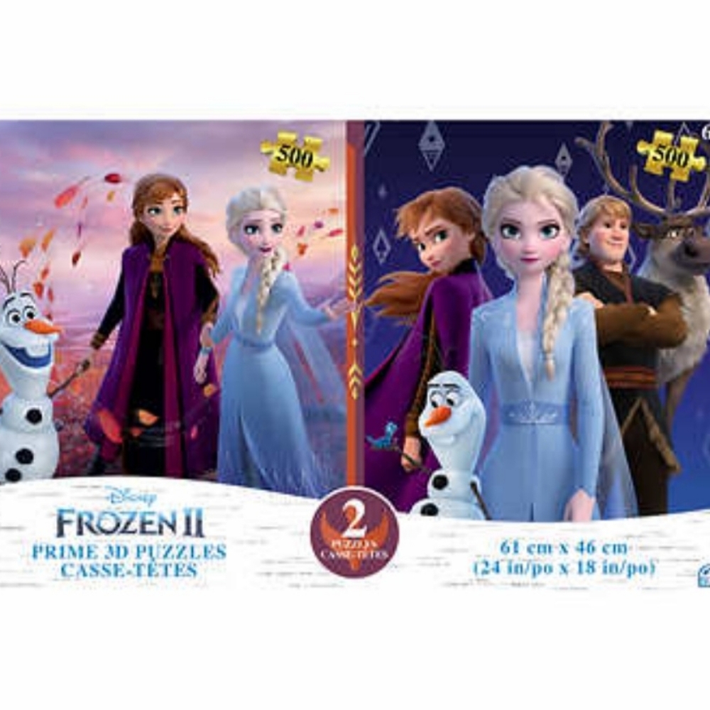 Disney Frozen 2 3D Lenticular Puzzles – 500 Pcs Twin Pk|Novelty|Gift|Collectible